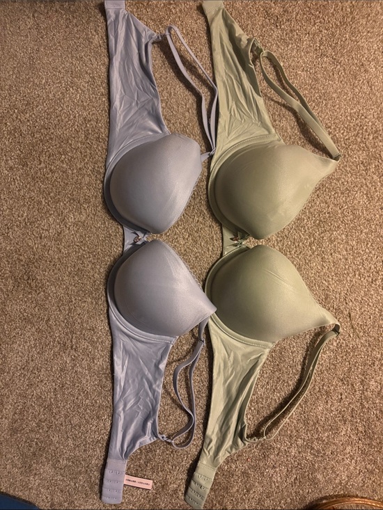 Victoria's Secret Other - Victoria's Secret Light Blue & Sage T-Shirt Bra Duo